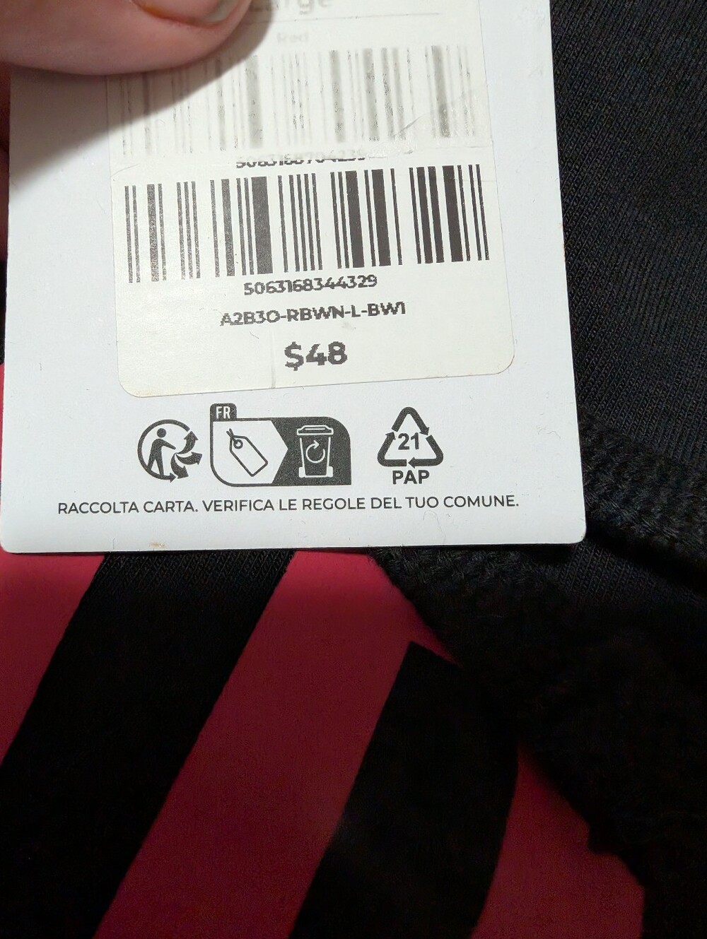 Gymshark Men’s Black Hoodie with Red Logo - Picture 3 of 4